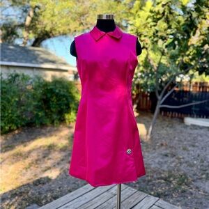 1960s Handmade Hot Pink Fuchsia Party Dress